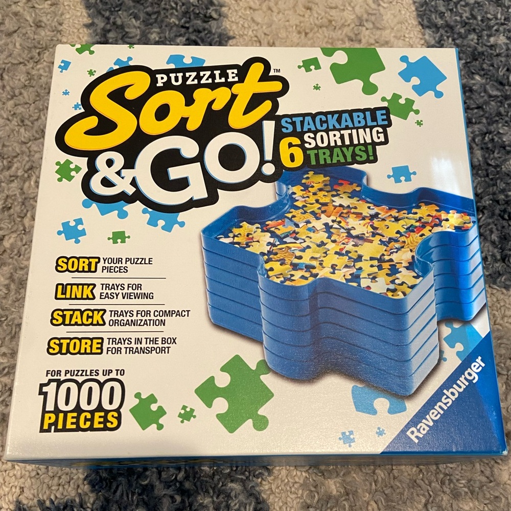 Ravensburger Sort and Go Stackable Sorting Jigsaw Puzzle Trays